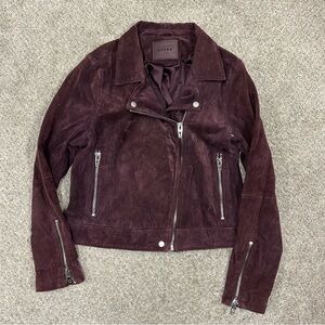 BLANK NYC Suede Leather Moto Jacket Women’s XL Motorcycle Full Zip Red